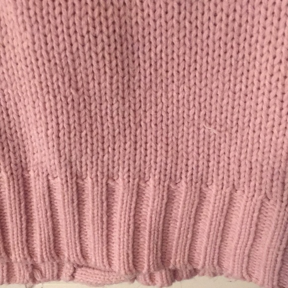 Pink Cable Knit Cardigan - Picture 5 of 7